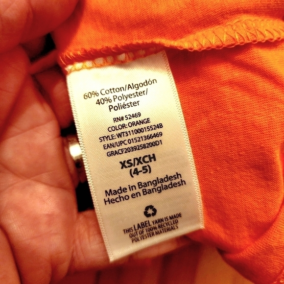 NWT Way To Celebrate Halloween Orange Long Sleeve "TOO CUTE TO SPOOK" Girls 4/5 - Picture 9 of 11